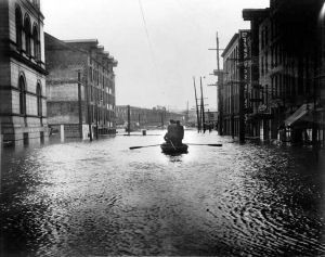 Spring Flooding of Downtown Albany